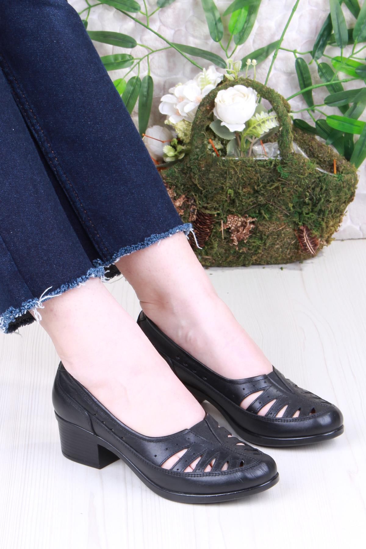 2019 Rahat İç Ve Dış Hakiki Deri Kadın Ayakkabı - Görsel 2