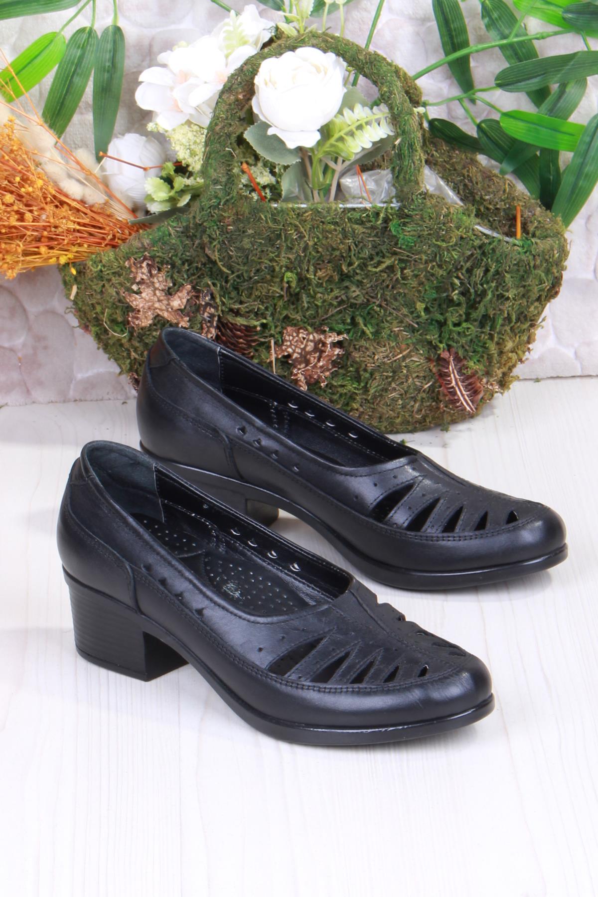 2019 Rahat İç Ve Dış Hakiki Deri Kadın Ayakkabı - Görsel 4