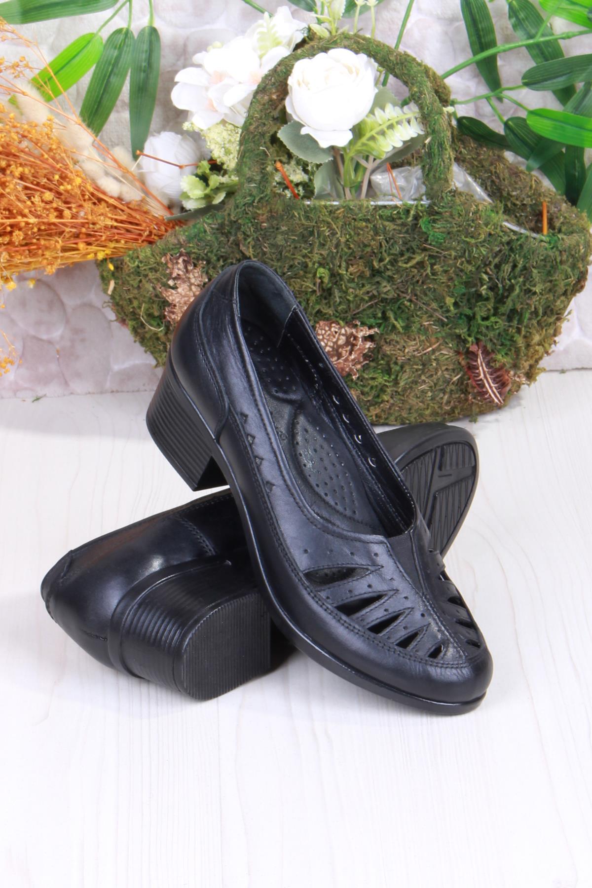 2019 Rahat İç Ve Dış Hakiki Deri Kadın Ayakkabı - Görsel 5