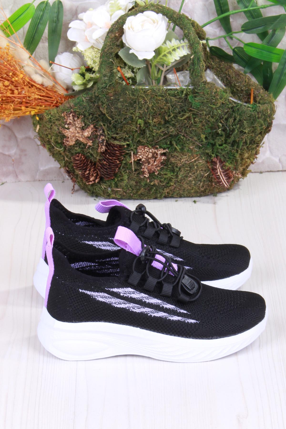 507051 Gossi Rahat Esnek Hafif Bağçıksız Tekstil Delikli Kız Çocuk Ayakkabı - Görsel 2