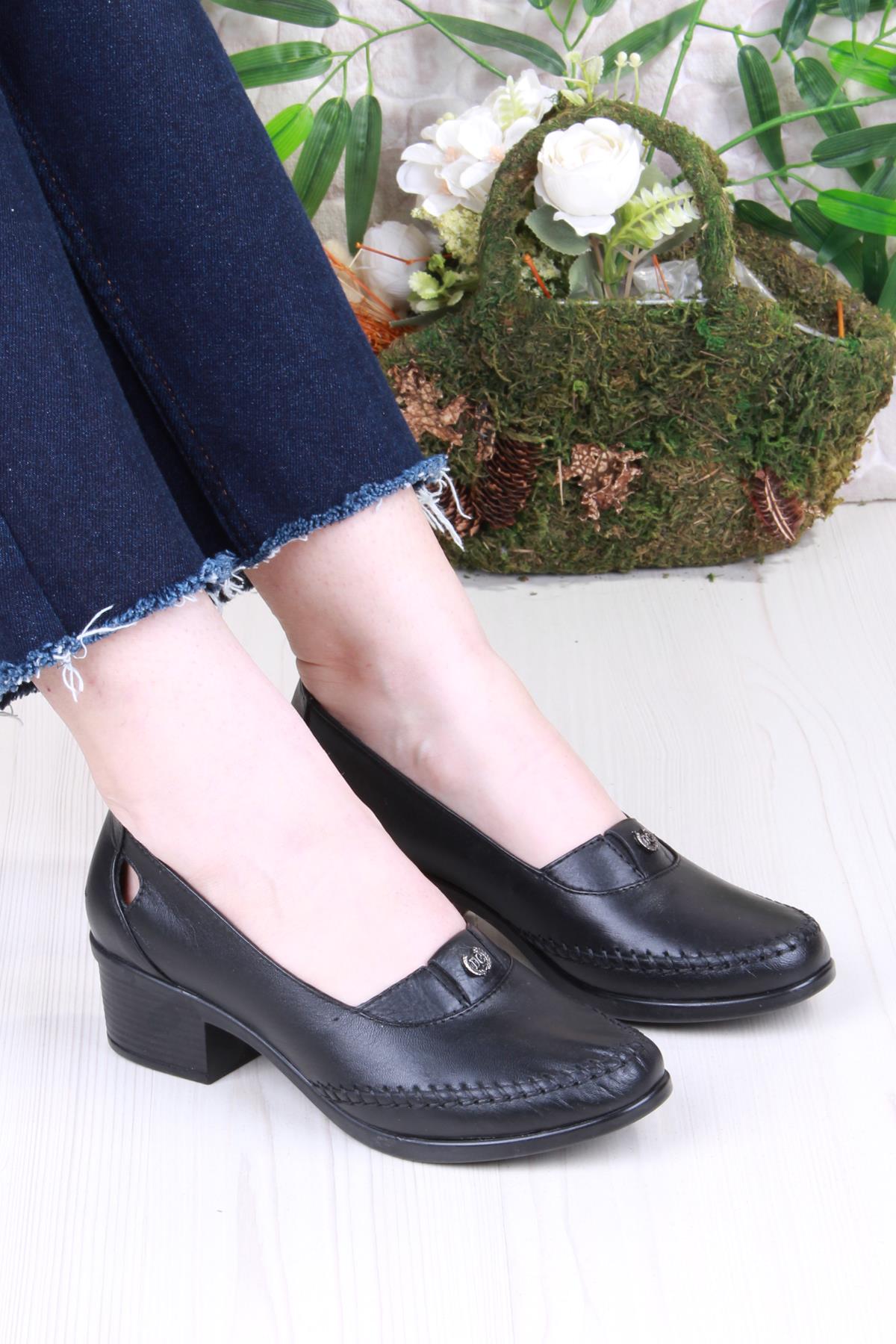 295 Rahat İç Ve Dış Hakiki Deri Kadın Ayakkabı - Görsel 2