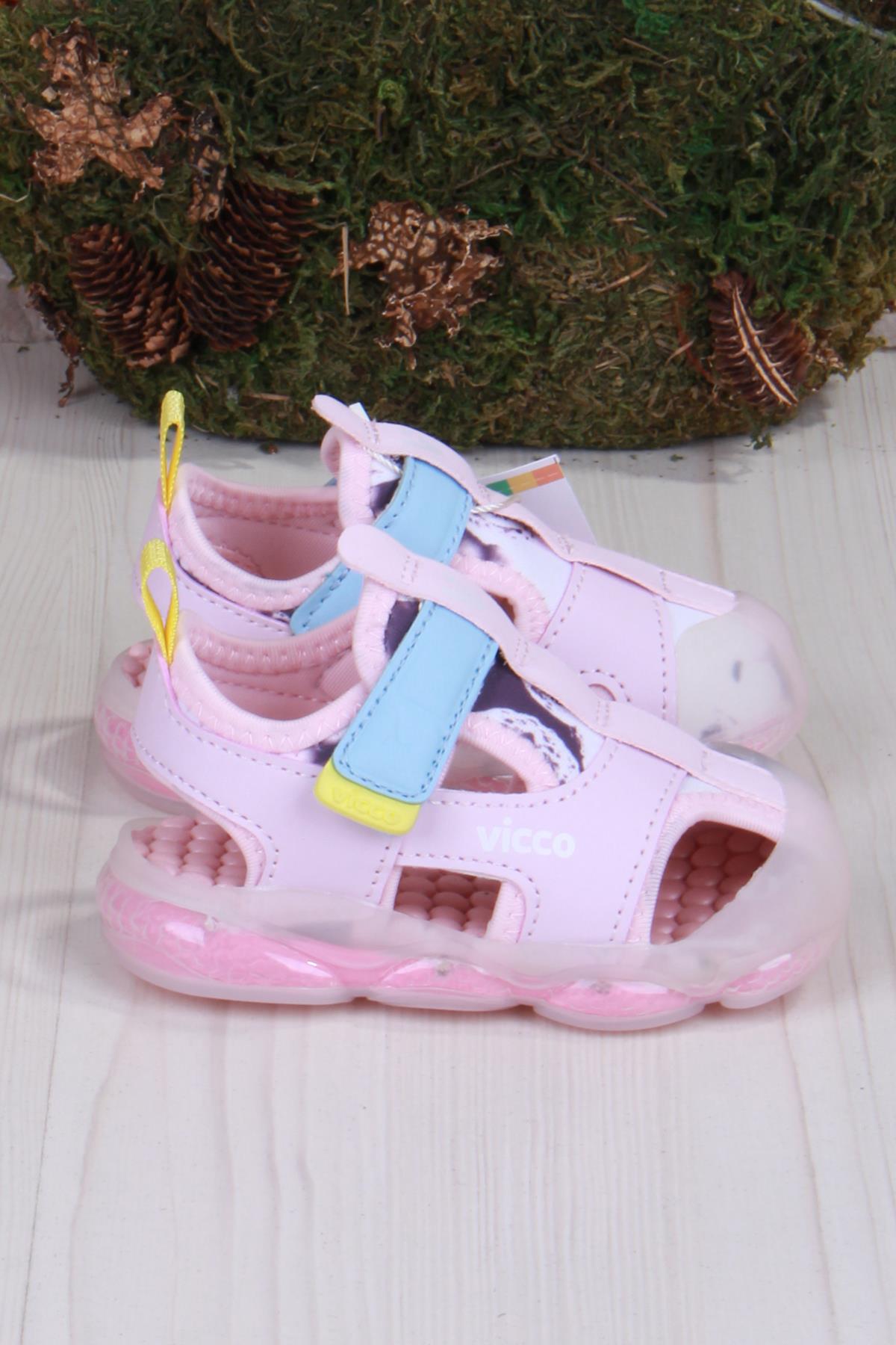 332.B25Y.217 Live Pudra Işıklı Kız Çocuk Sandalet - Görsel 2