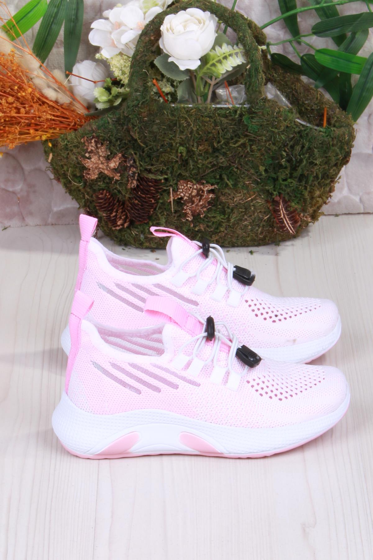 507051 Gossi Rahat Esnek Hafif Bağçıksız Tekstil Delikli Kız Çocuk Ayakkabı - Görsel 2