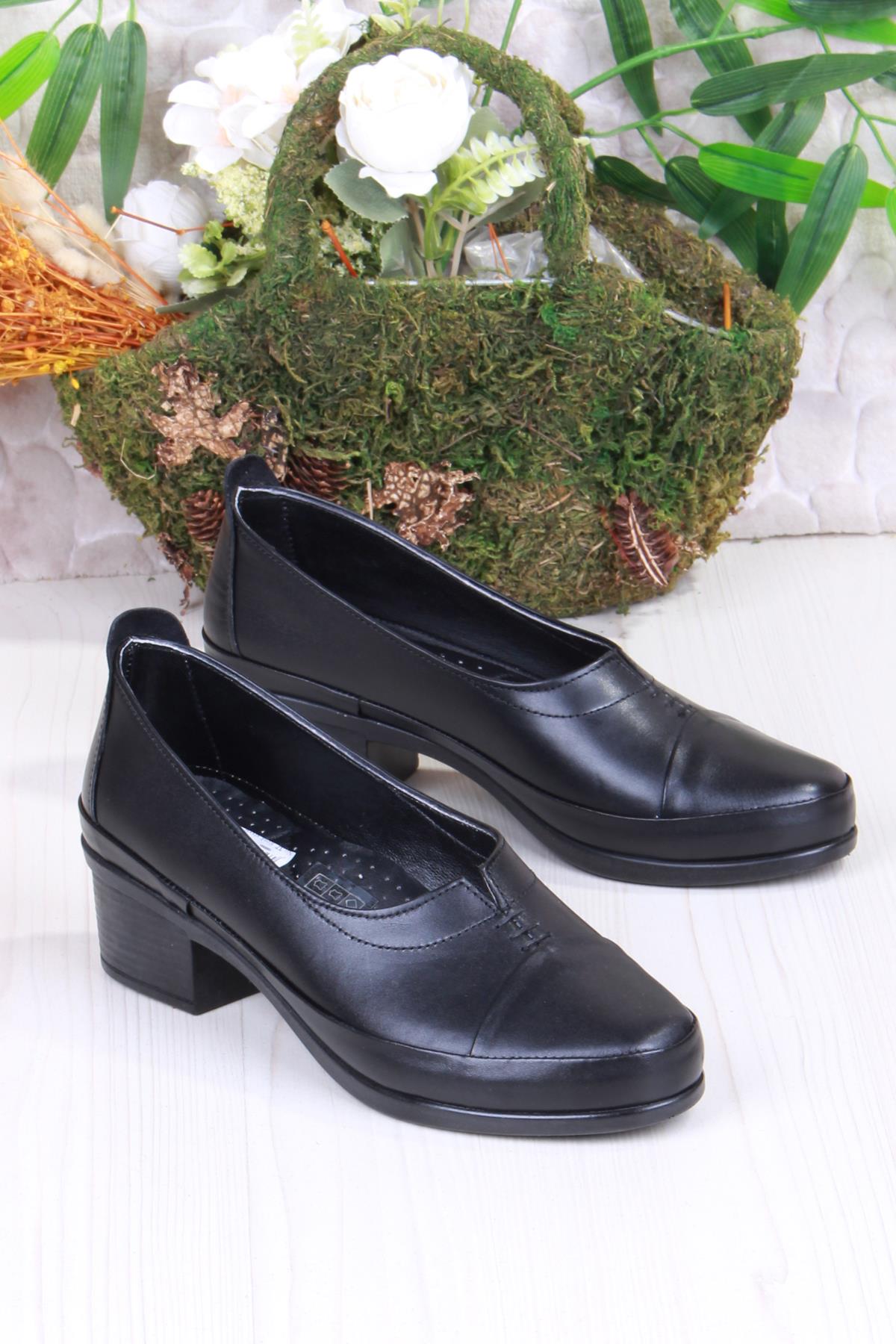 2400 Rahat İç Ve Dış Hakiki Deri Kadın Ayakkabı - Görsel 4