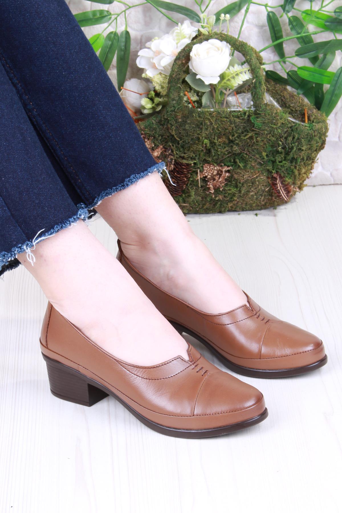 2400 Rahat İç Ve Dış Hakiki Deri Kadın Ayakkabı - Görsel 2