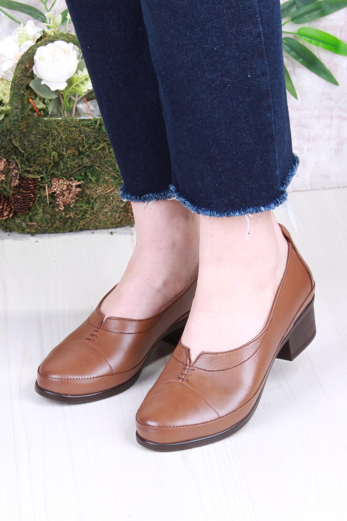 2400 Rahat İç Ve Dış Hakiki Deri Kadın Ayakkabı - Görsel 3