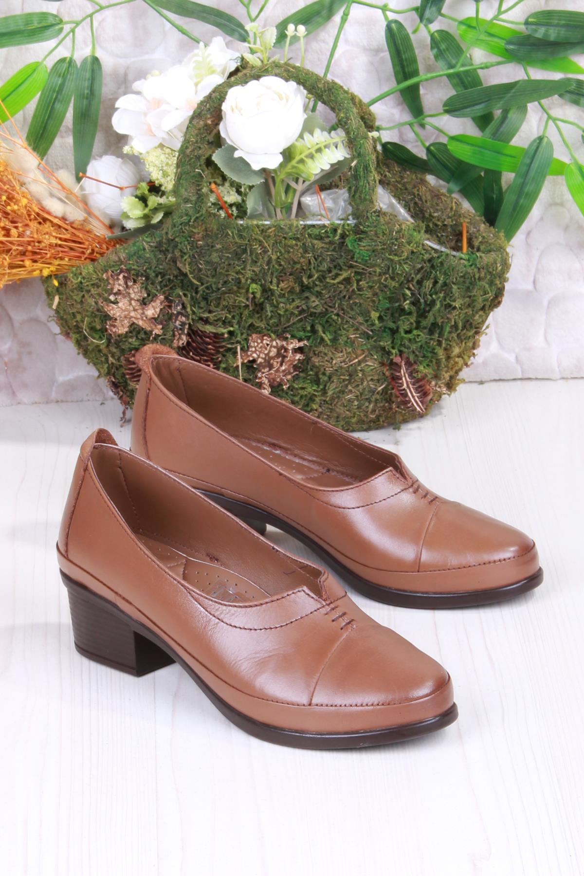 2400 Rahat İç Ve Dış Hakiki Deri Kadın Ayakkabı - Görsel 4