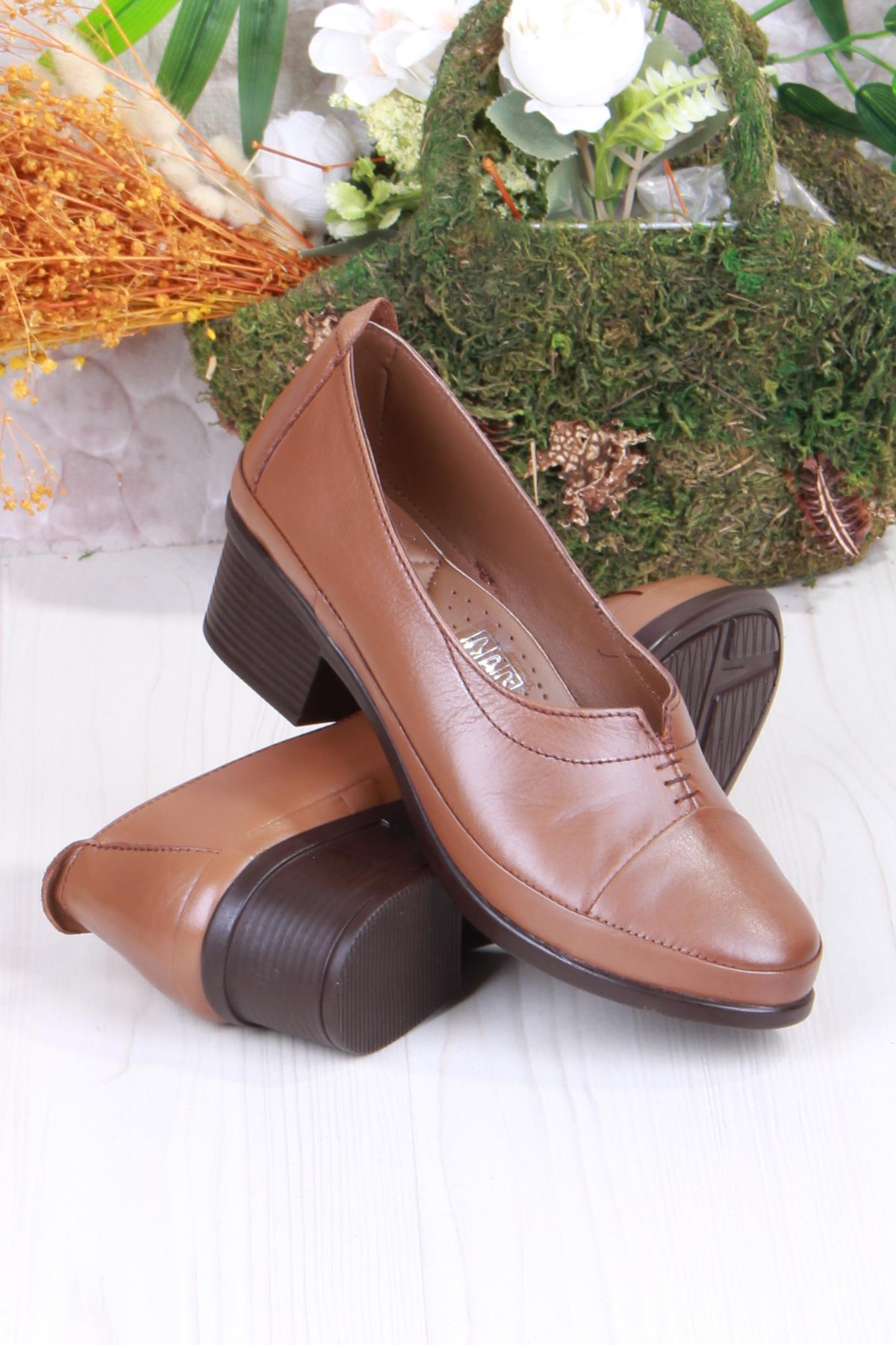 2400 Rahat İç Ve Dış Hakiki Deri Kadın Ayakkabı - Görsel 5