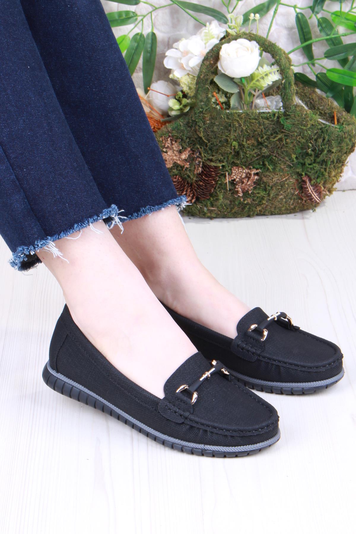 35323 New Star Rahat Yumuşak Toka Detaylı Kadın Babet - Görsel 2