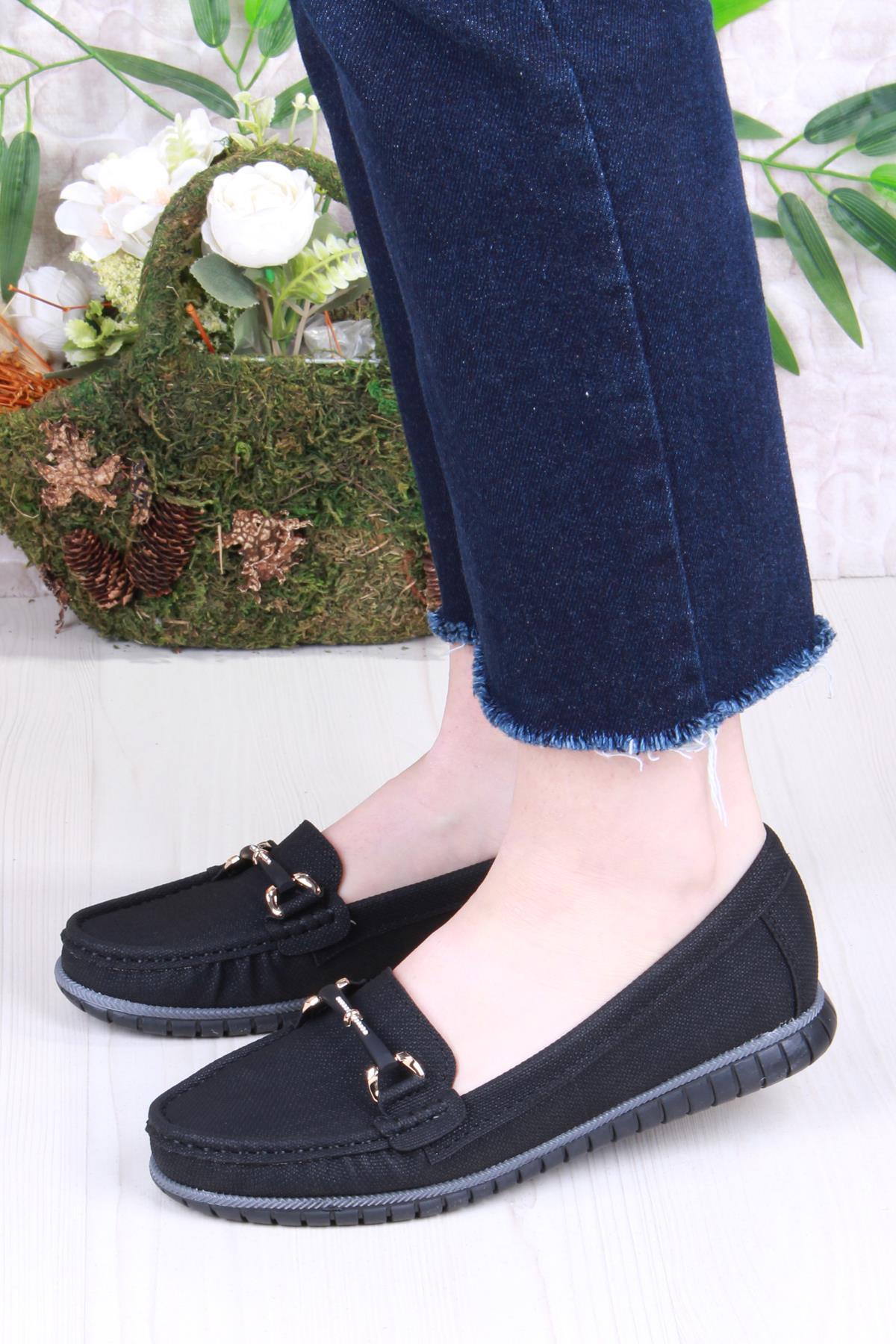 35323 New Star Rahat Yumuşak Toka Detaylı Kadın Babet - Görsel 3