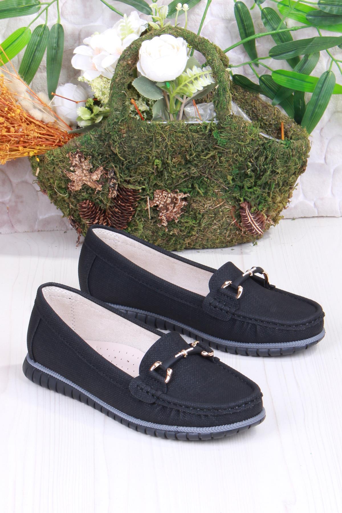 35323 New Star Rahat Yumuşak Toka Detaylı Kadın Babet - Görsel 4