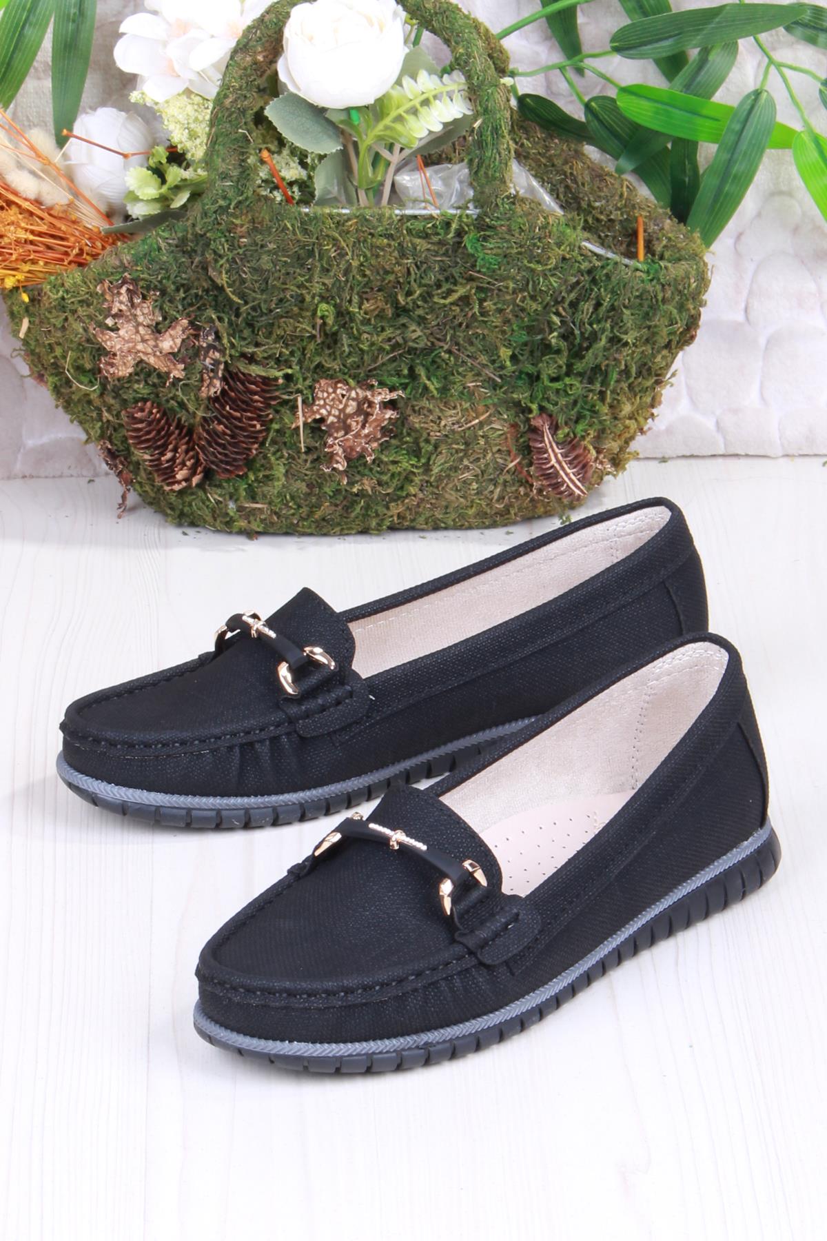 35323 New Star Rahat Yumuşak Toka Detaylı Kadın Babet - Görsel 5