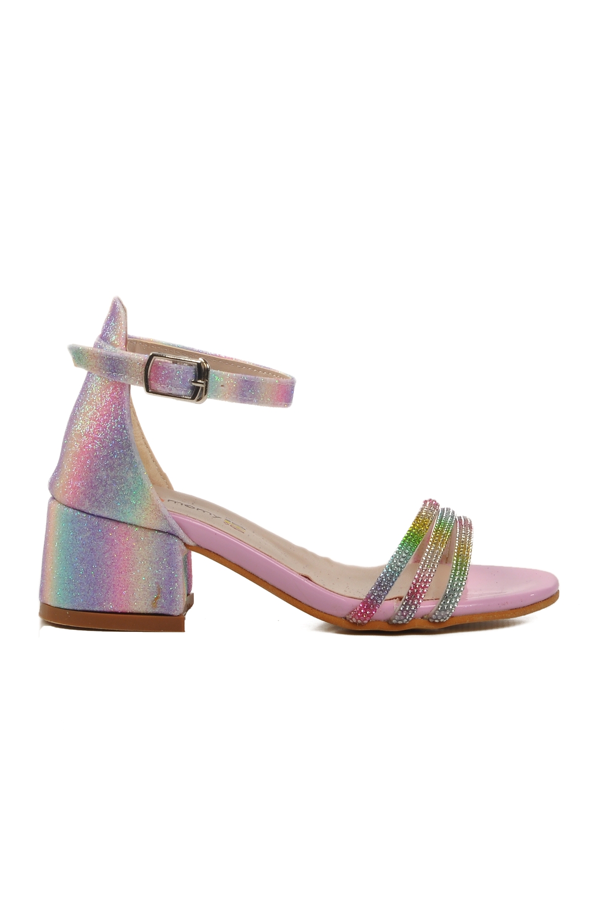 Aspor Pembe Taş İşlemeli Kız Çocuk Sandalet - Görsel 2