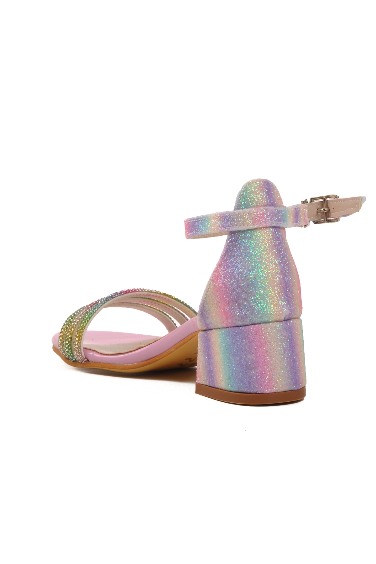 Aspor Pembe Taş İşlemeli Kız Çocuk Sandalet - Görsel 5