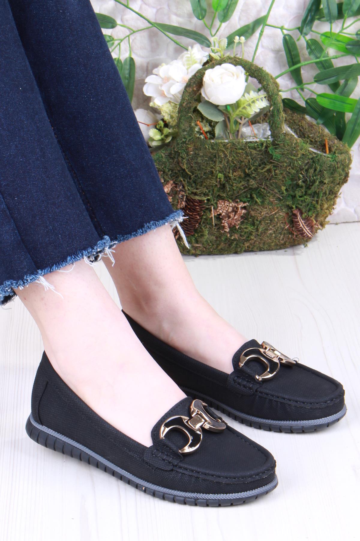 35326 New Star Rahat Yumuşak Toka Detaylı Kadın Babet - Görsel 2