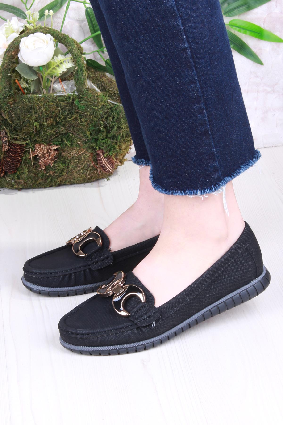 35326 New Star Rahat Yumuşak Toka Detaylı Kadın Babet - Görsel 3