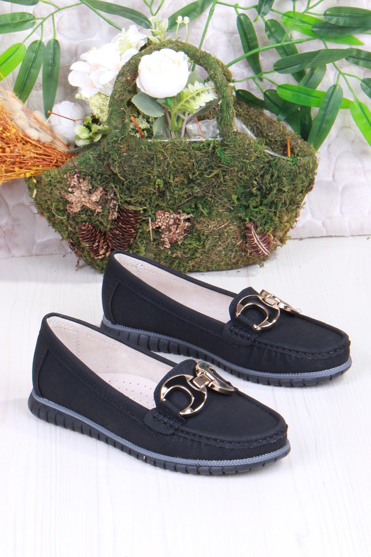 35326 New Star Rahat Yumuşak Toka Detaylı Kadın Babet - Görsel 4