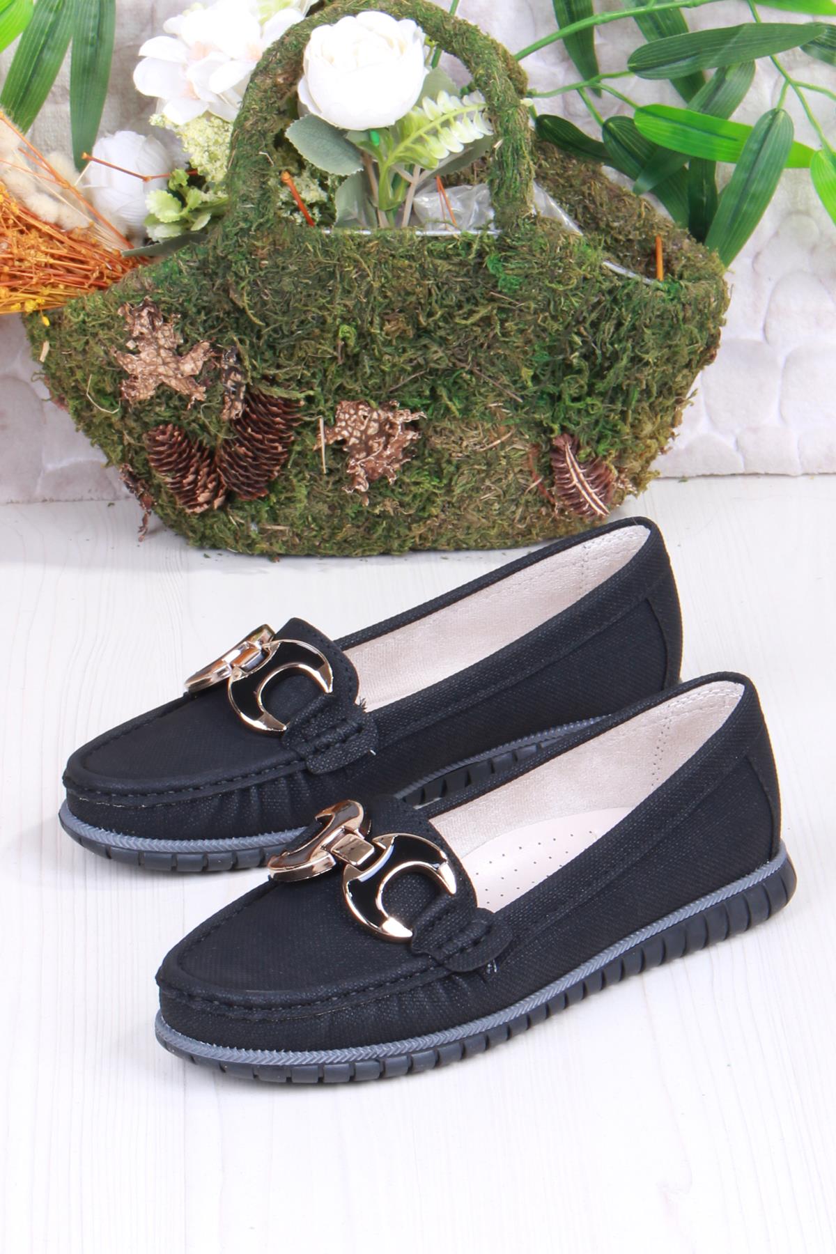 35326 New Star Rahat Yumuşak Toka Detaylı Kadın Babet - Görsel 5