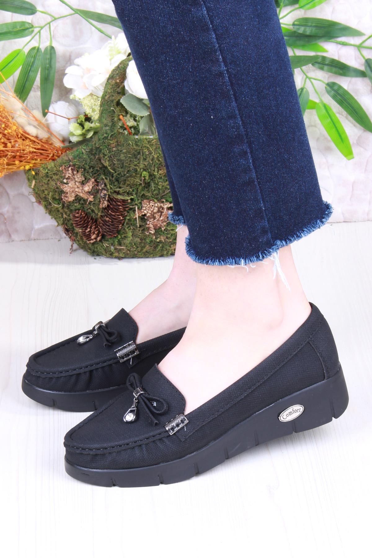 35412 New Star Rahat Yumuşak Toka Detaylı Kadın Babet - Görsel 3