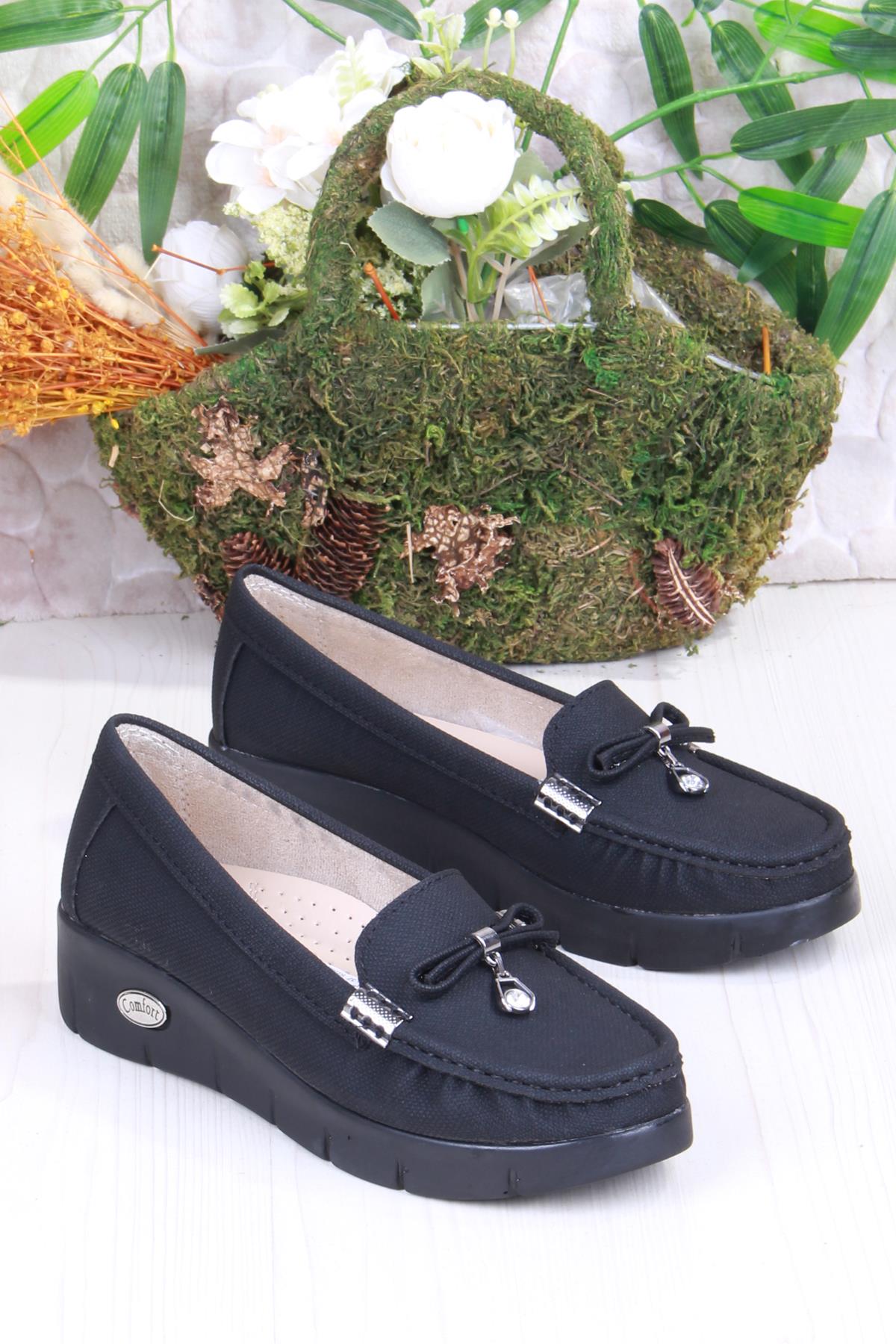 35412 New Star Rahat Yumuşak Toka Detaylı Kadın Babet - Görsel 4