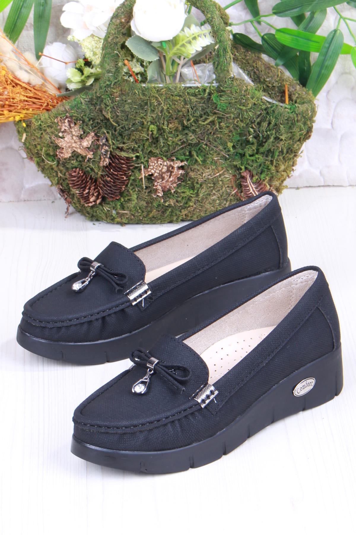 35412 New Star Rahat Yumuşak Toka Detaylı Kadın Babet - Görsel 5