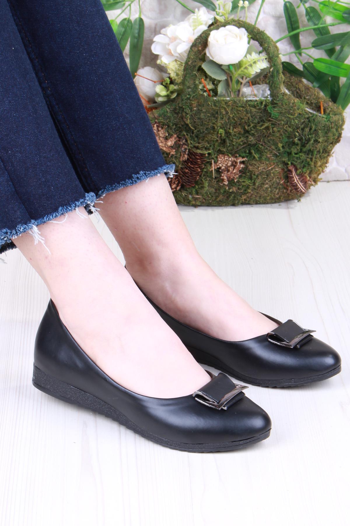 6012 Zeyn Cilt Tokalı Detaylı Yumuşak Rahat Kadın Babet - Görsel 2