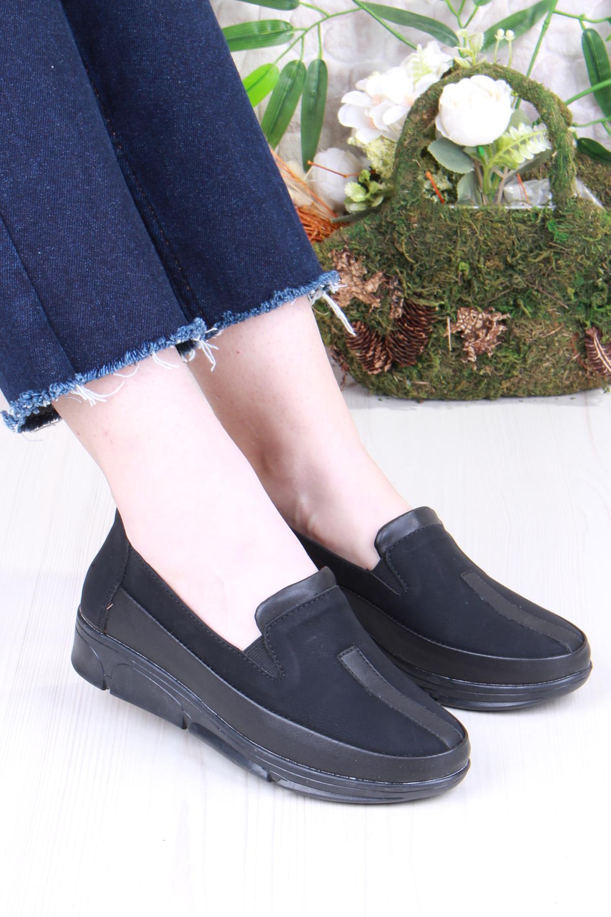 42213 Gnd Siyah Anatomik Rahat Kadın Ayakkabı - Görsel 2