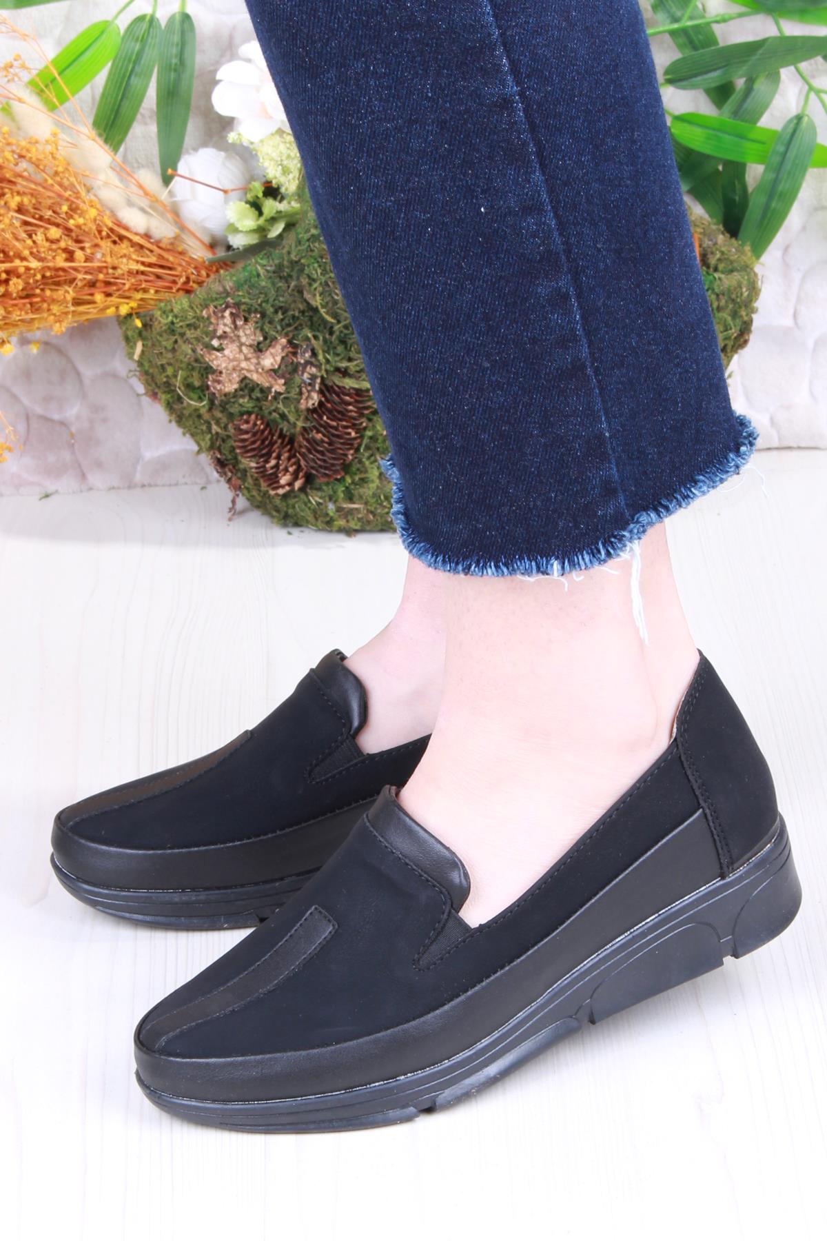 42213 Gnd Siyah Anatomik Rahat Kadın Ayakkabı - Görsel 3