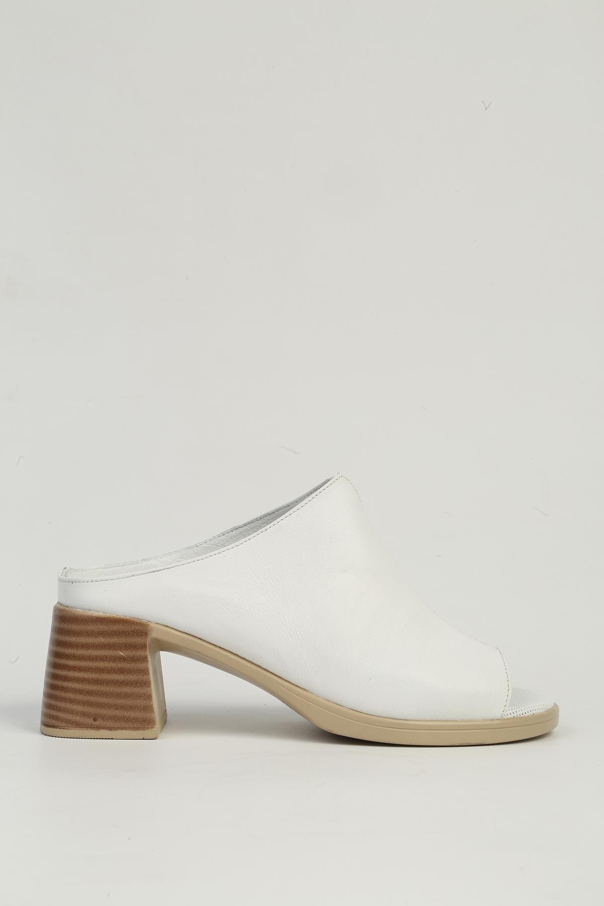 Beyaz Kadın Topuklu Ayakkabı PC-7396 - Görsel 2