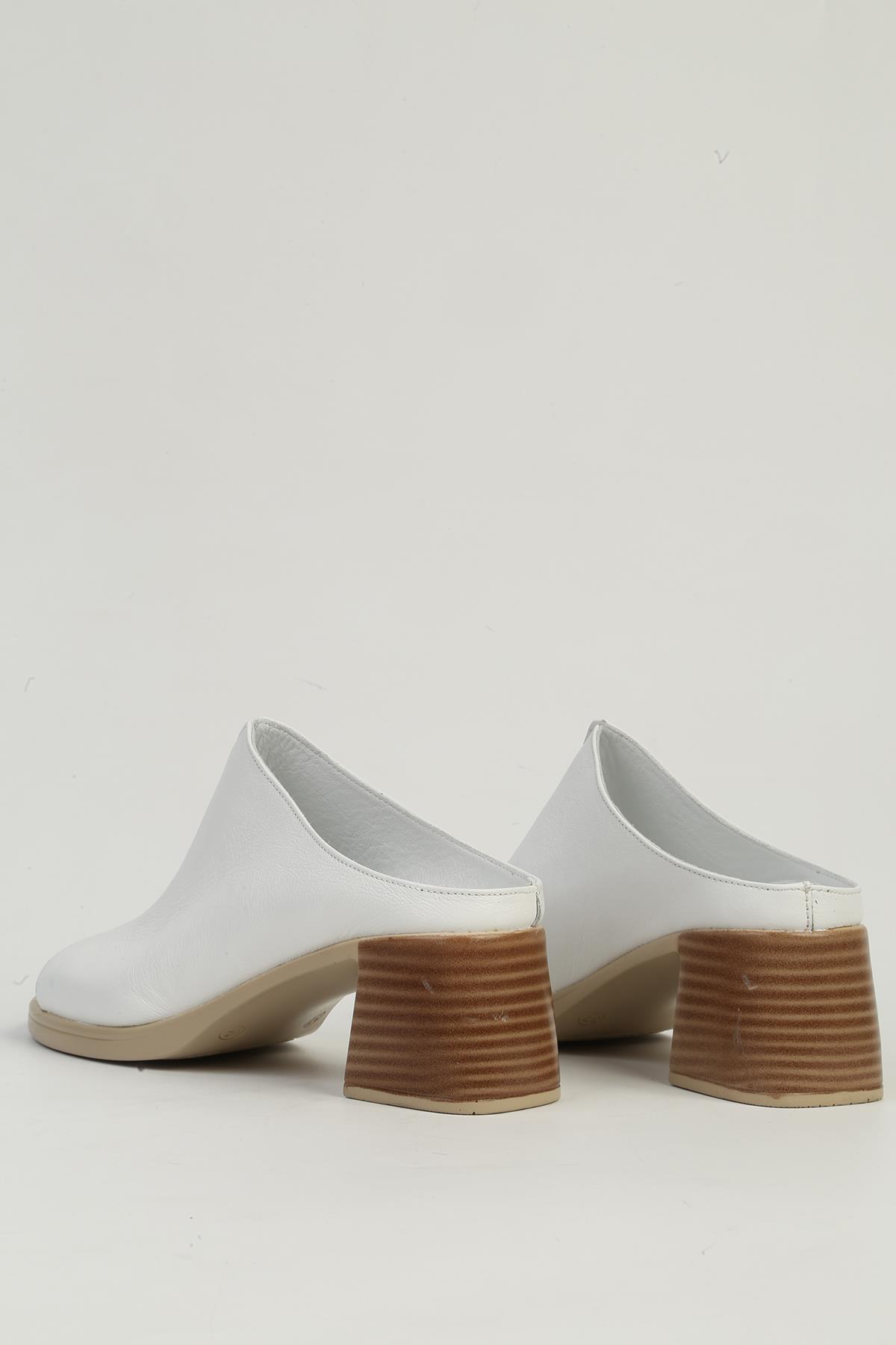 Beyaz Kadın Topuklu Ayakkabı PC-7396 - Görsel 4