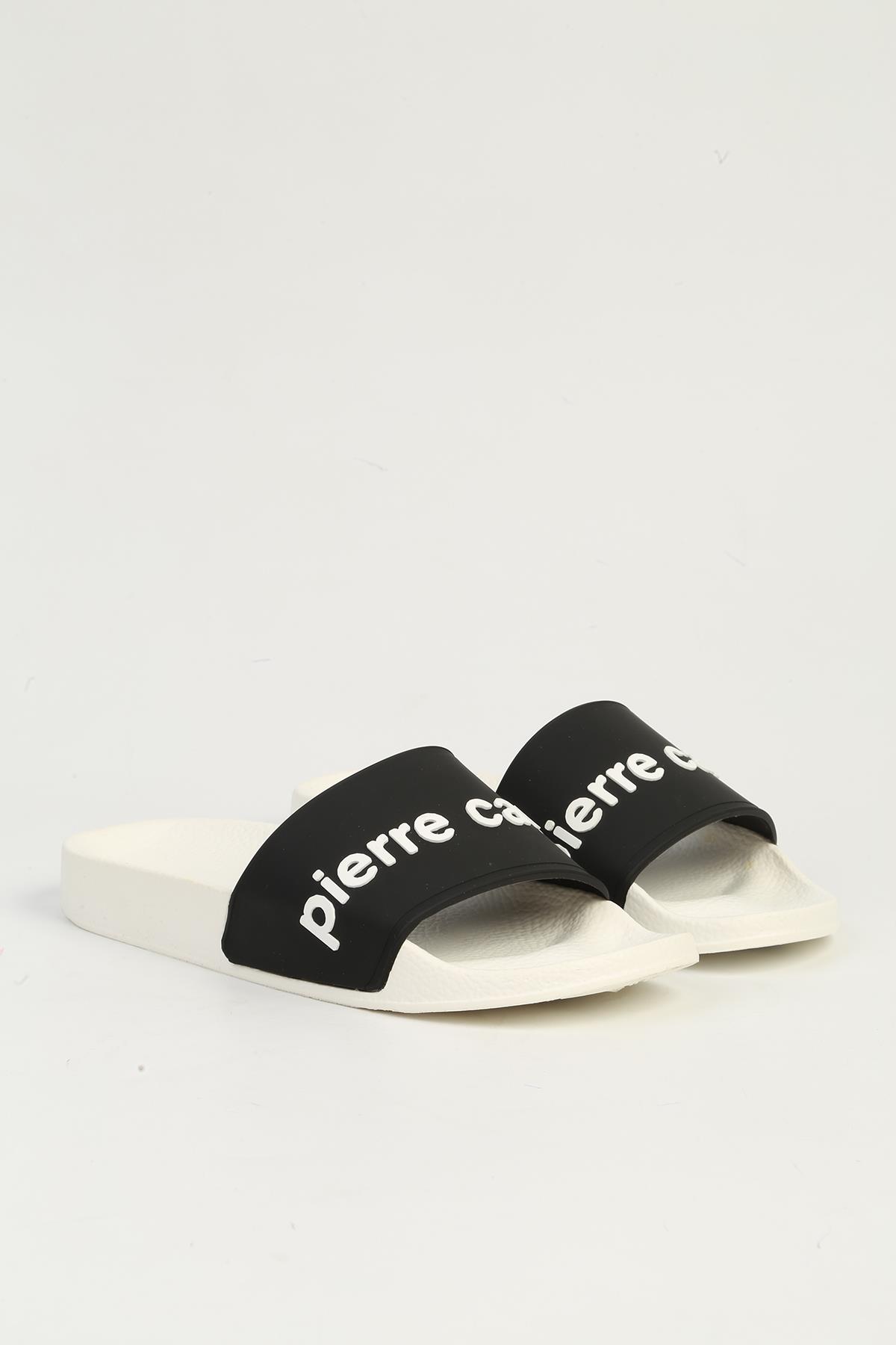 Beyaz Siyah Kadın Terlik PC-7436 - Görsel 3