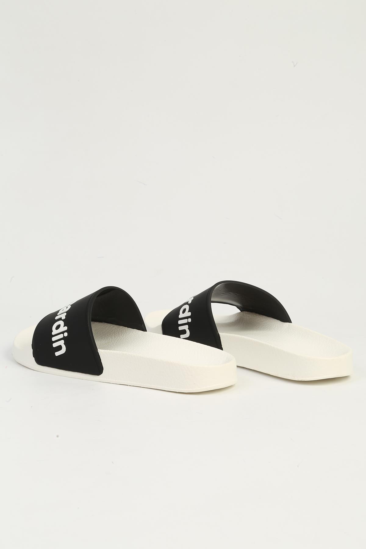 Beyaz Siyah Kadın Terlik PC-7436 - Görsel 4