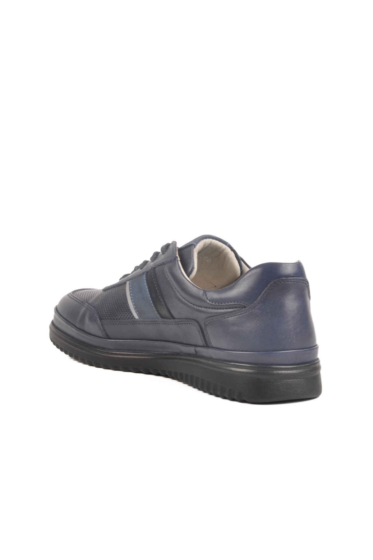 Lacivert Hakiki Deri Erkek Casual Ayakkabı LO2072-C200 M - Görsel 5