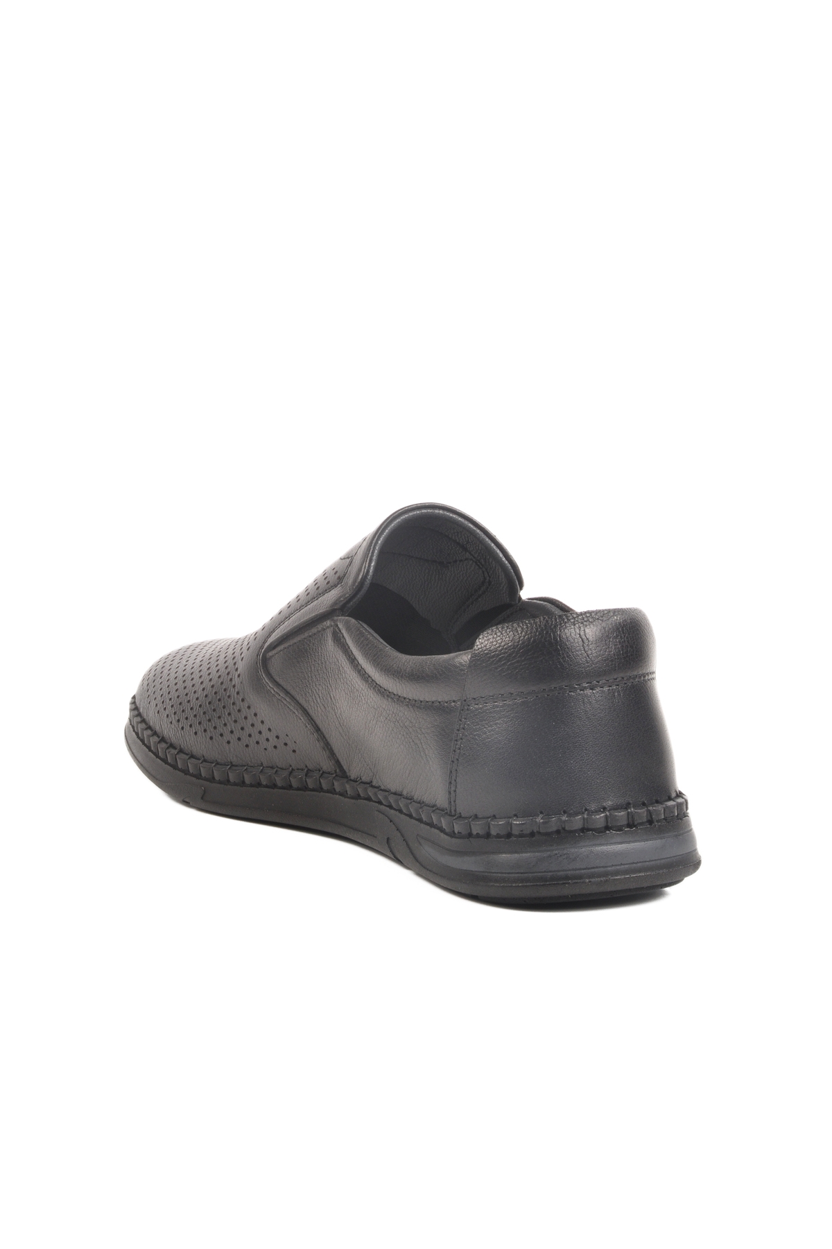 Siyah Hakiki Deri Erkek Casual Ayakkabı LO0419-106 M - Görsel 5