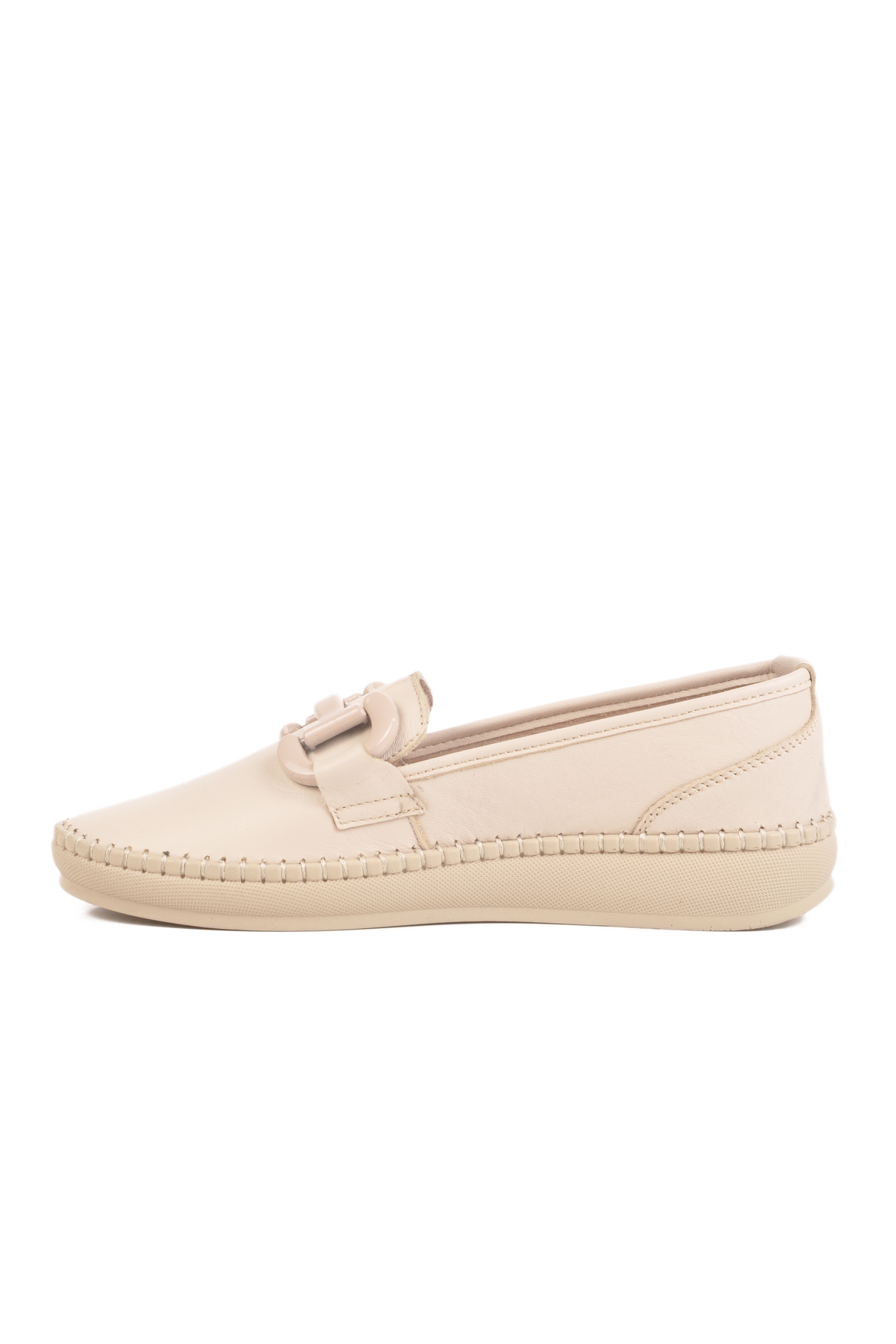 Bej Hakiki Deri Anatomik Kadın Casual Ayakkabı F-2045 Z - Görsel 3