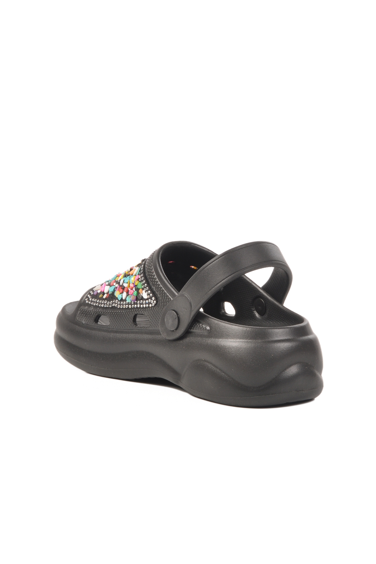 Siyah İşlemeli Hafif Eva Kadın Sabo Terlik E-800 Z - Görsel 5