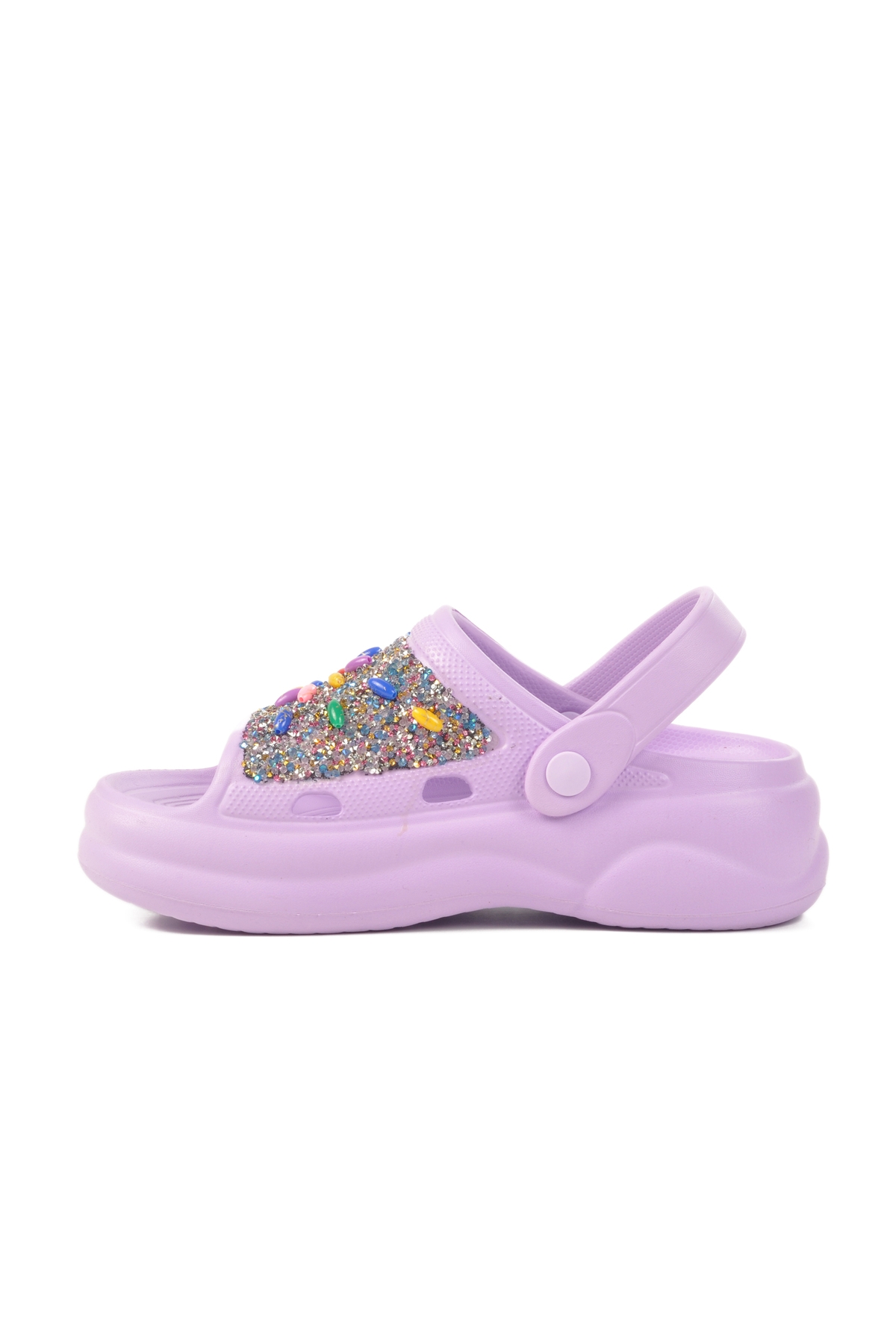 Lila İşlemeli Hafif Eva Kadın Sabo Terlik E-800 Z - Görsel 3