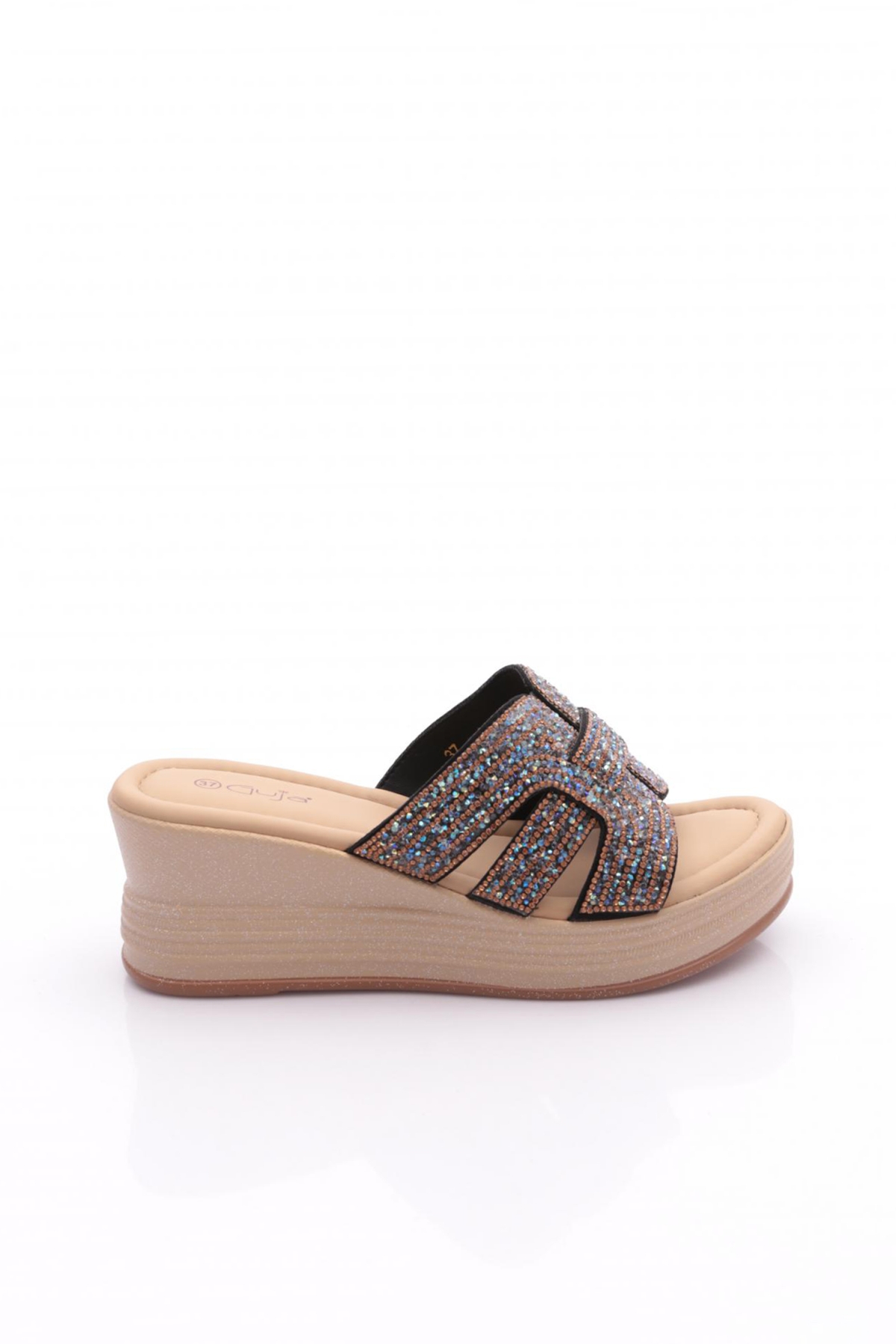 25Y399-1 Kadın Taşlı Terlik - Görsel 2