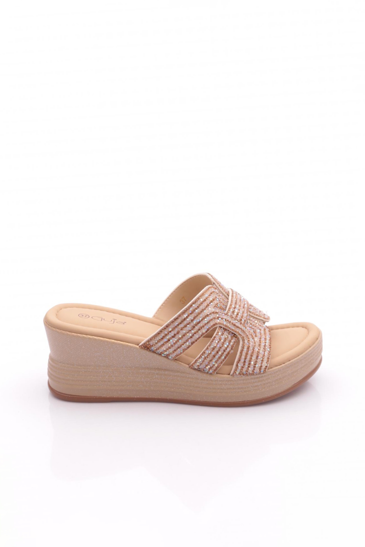 25Y399-1 Kadın Taşlı Terlik - Görsel 2