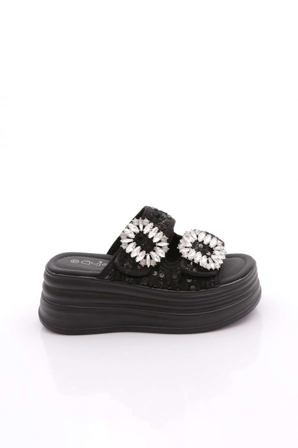 25Y405-2 Kadın Taşlı Terlik - Görsel 2