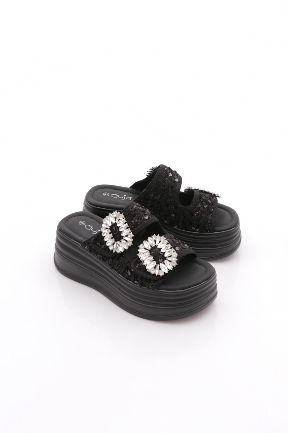 25Y405-2 Kadın Taşlı Terlik - Görsel 3