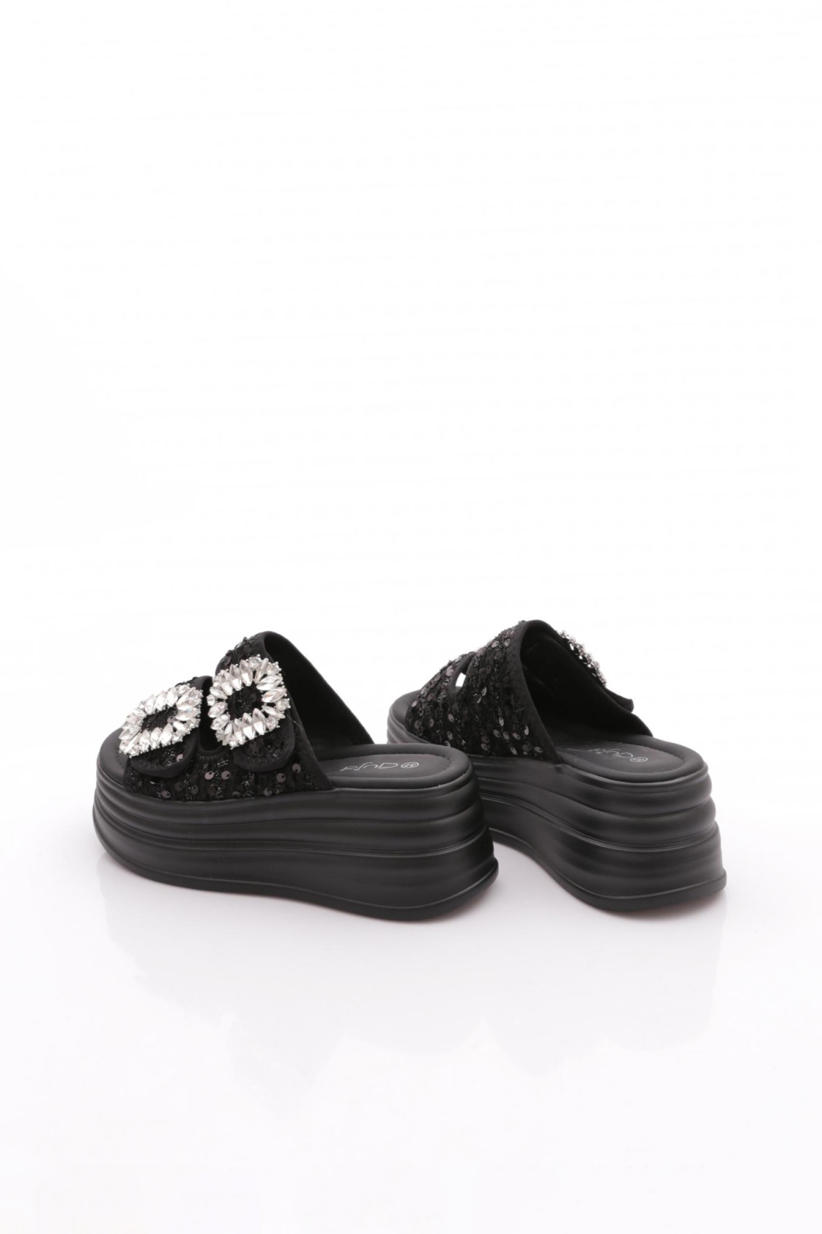 25Y405-2 Kadın Taşlı Terlik - Görsel 4