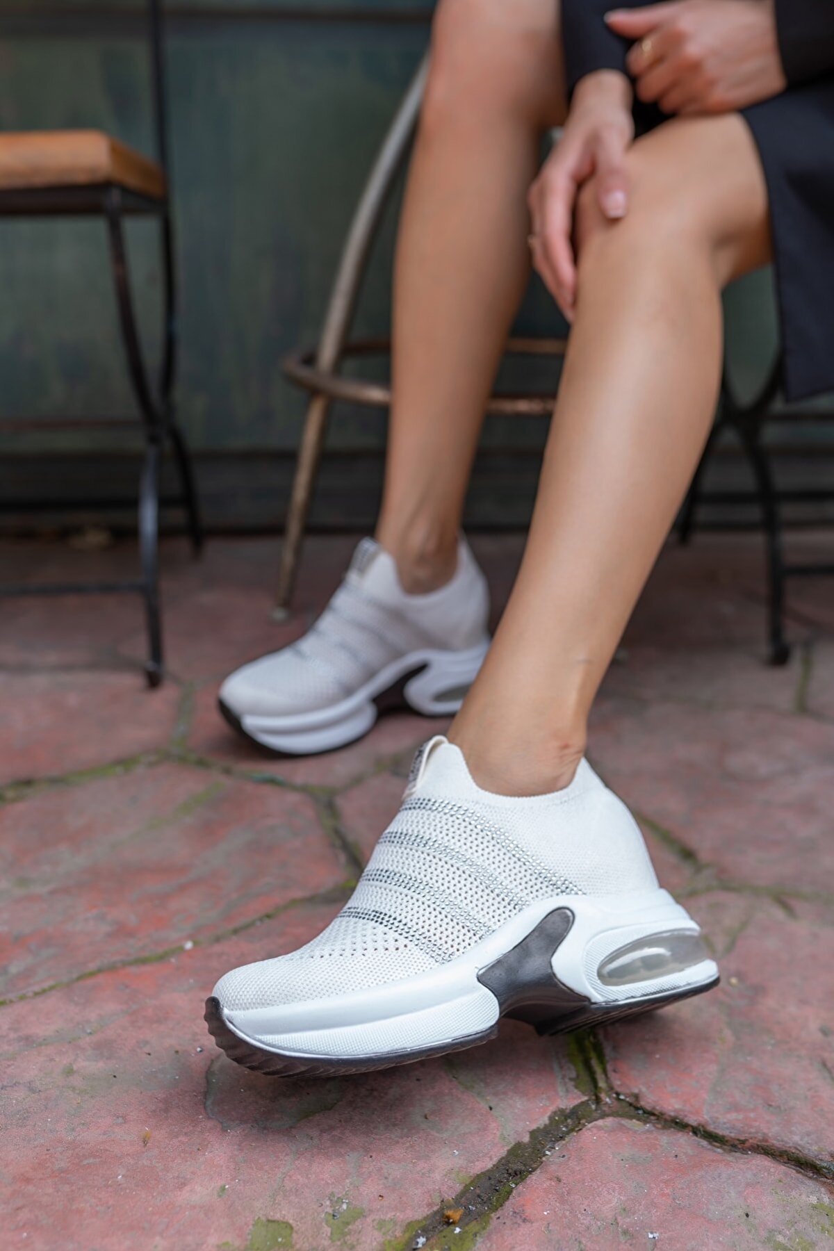 486401 Sneaker Gizli Topuk Kadın Spor Ayakkabı - Görsel 4