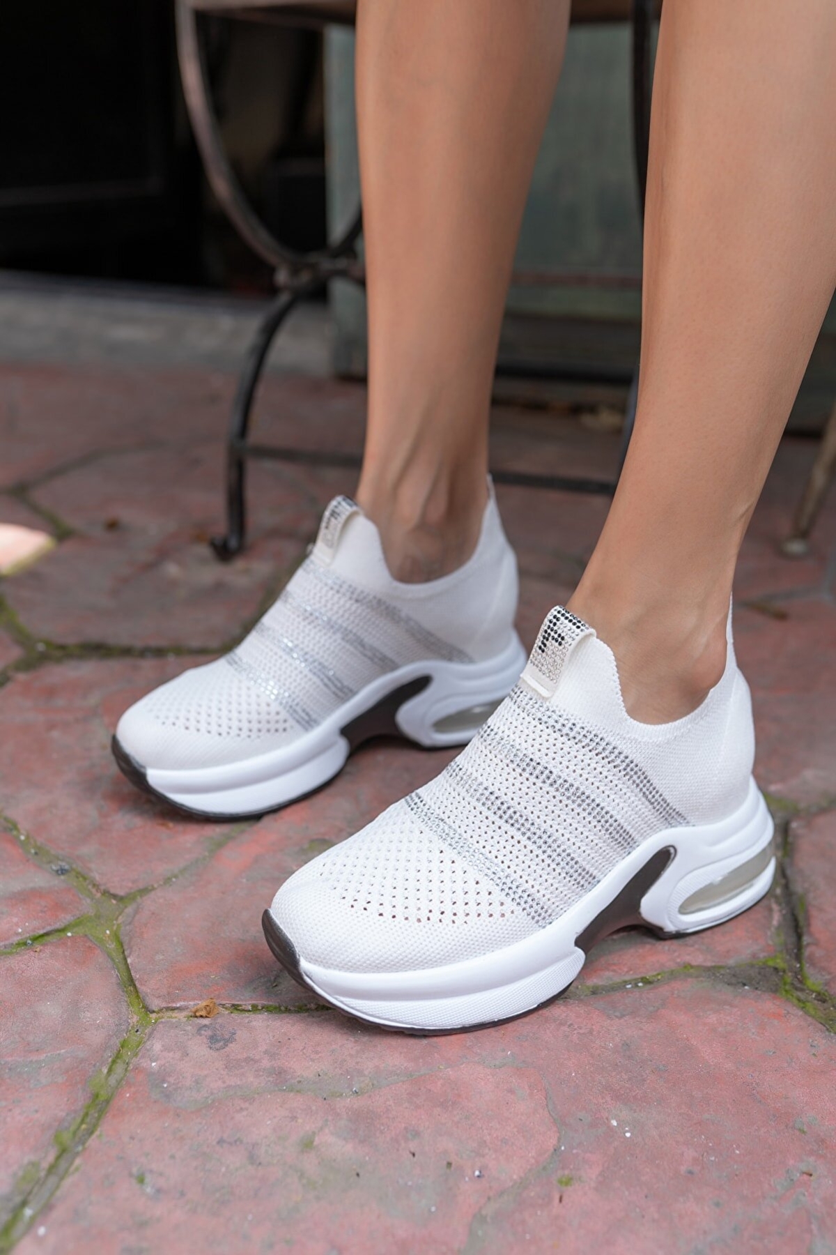 486401 Sneaker Gizli Topuk Kadın Spor Ayakkabı - Görsel 6