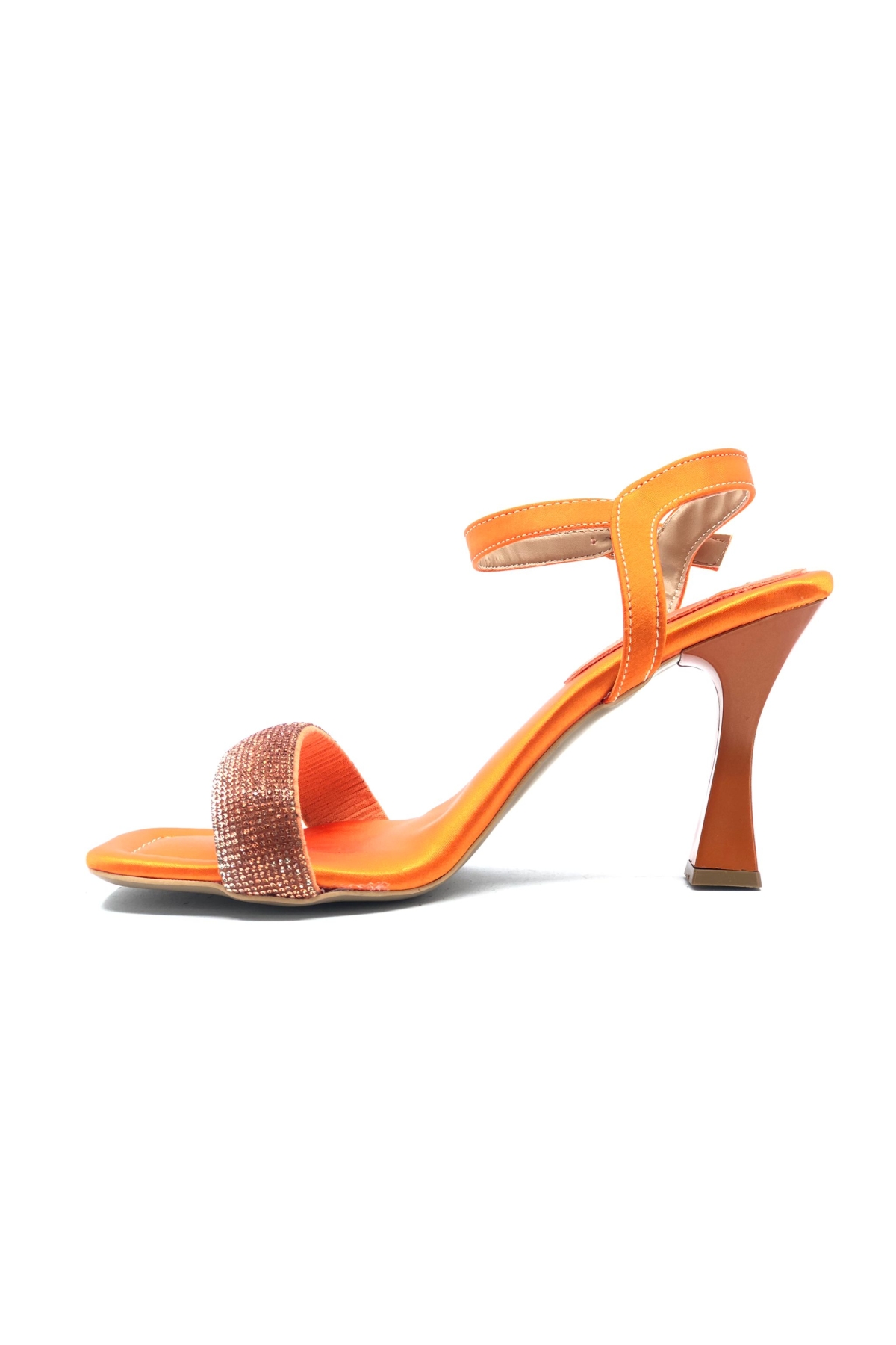 Şerit Taşlı Tek Bant Topuklu Kadın Abiye Ayakkabı - Görsel 5