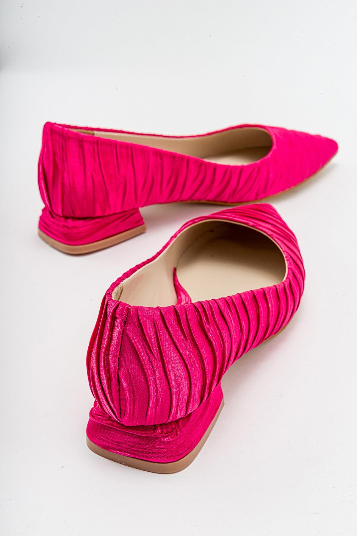 Kadın Sade Babet FUJE SATEN - Görsel 5