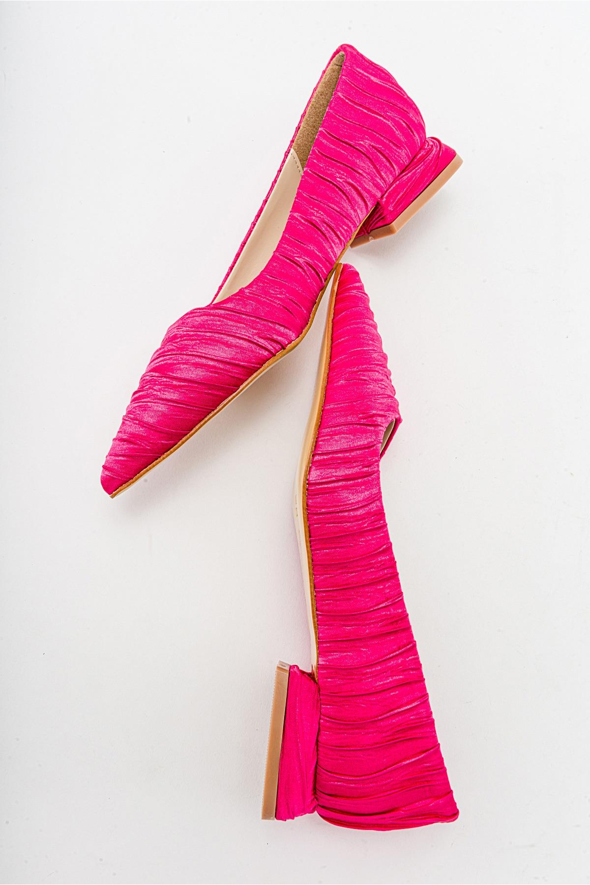 Kadın Sade Babet FUJE SATEN - Görsel 7