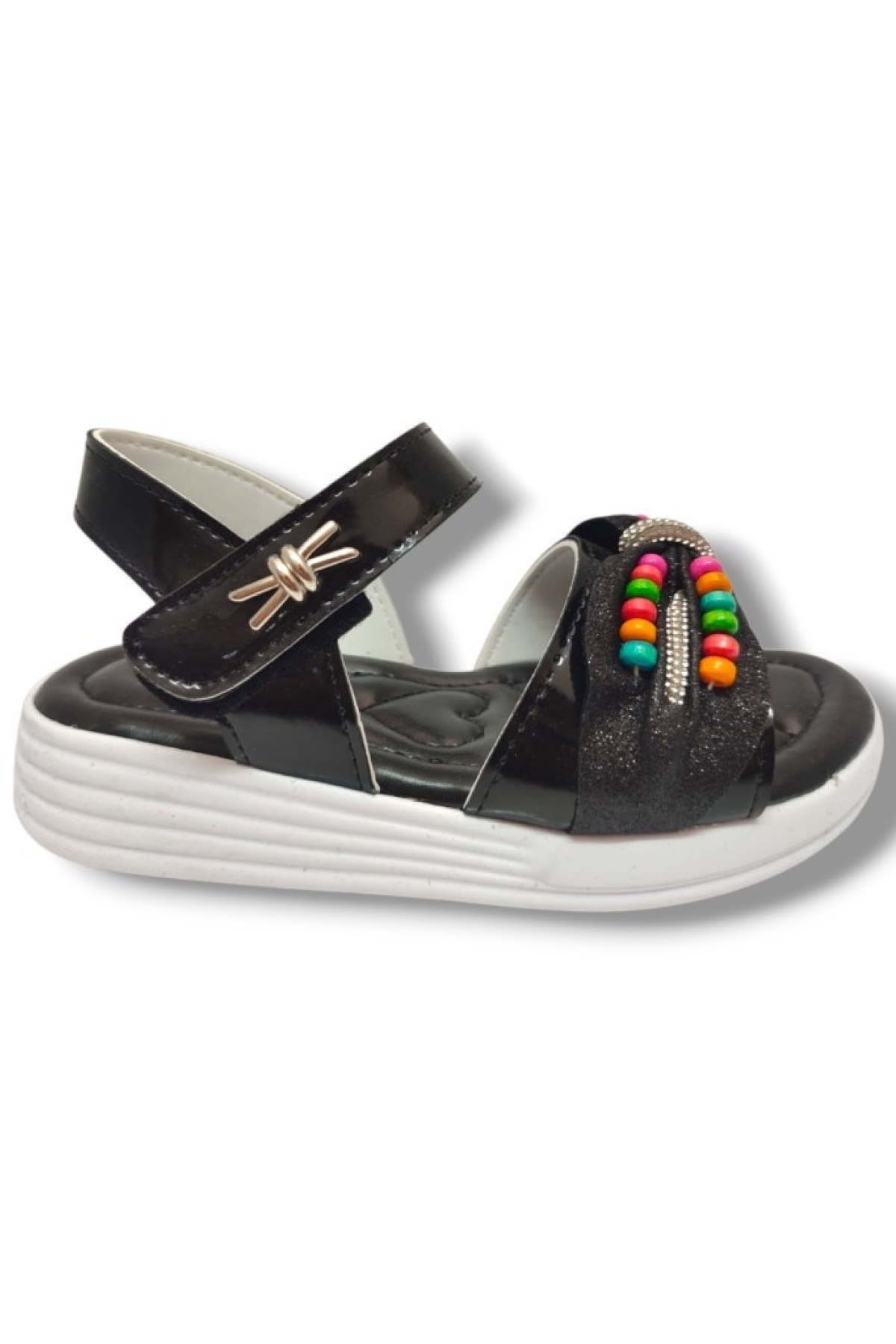 1809-25 Boncuk Taşli Anatomik Kız Çocuk Sandalet 26-30 - Görsel 3