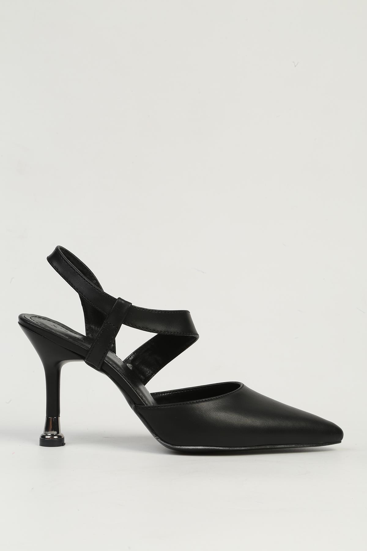 Siyah Kadın Topuklu Ayakkabı PC-54549 - Görsel 2