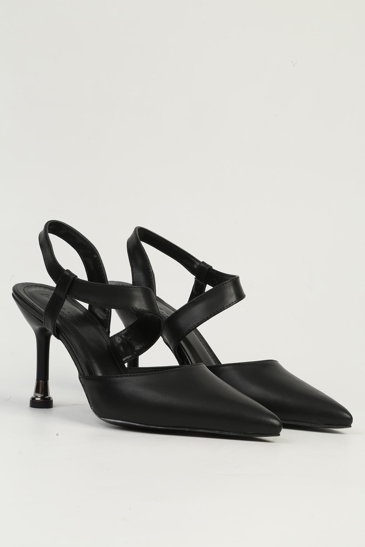 Siyah Kadın Topuklu Ayakkabı PC-54549 - Görsel 3